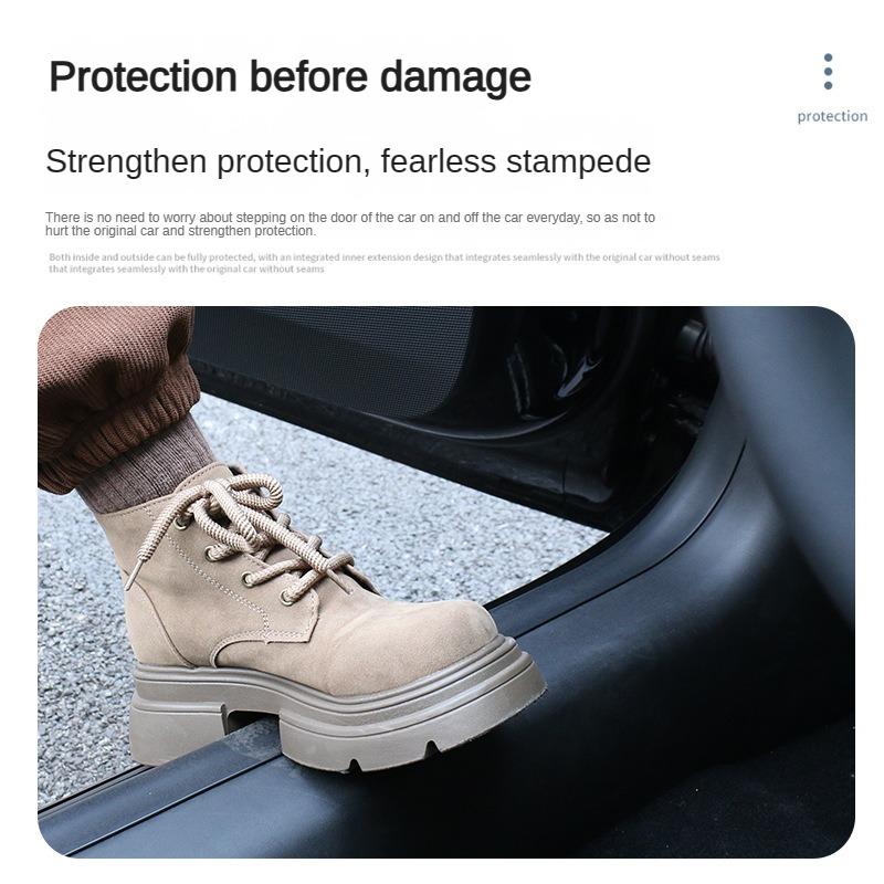 For Tesla Model 3 Highland 2024 Front Rear Door Sill Protector Threshold Strip Anti-kick Guard Panel Waterproof Pad New Model3