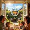 Sun Catcher Ornaments Fade-Resistant Colorful 2D Acrylic Pendant Window Decor Puzzle Ornament For Bedroom Living Room