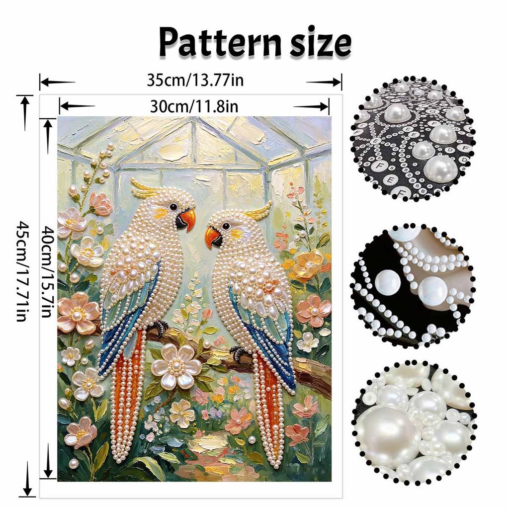 Parrot Pearl Painting Handmade DIY 5D Creative Ornaments Living Room Home Decoration Painting Art Gift