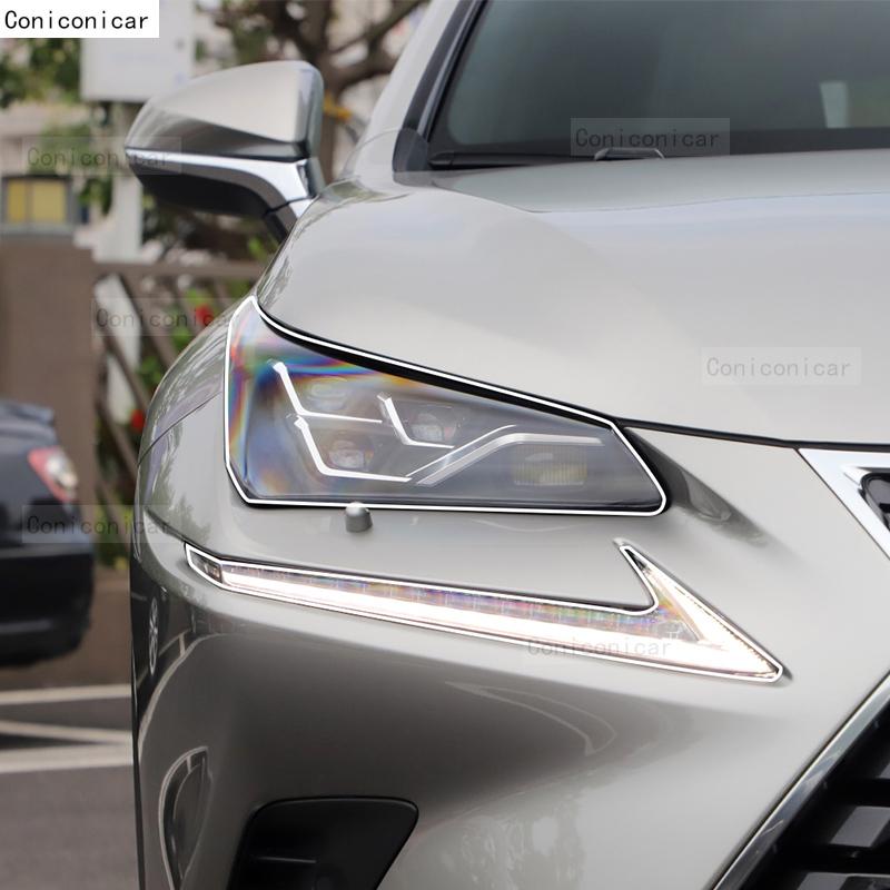 For LEXUS NX 200 300 2015-2021 Car Headlight Transparent TPU Protective Cover Film Front Light Tint Change Color Sticker