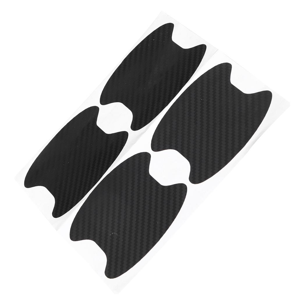 4pcs Door Handle Bowl Cover Trim Carbon or Anti Scratch Stickers for Car Truck (Black )