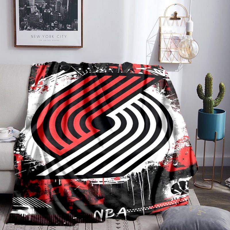 Trail Blazers Logo Blanket Lightweight Flannel Bedding Blanket Perfect for Travel, Camping, Living Rooms, Offices, Sofas, Fan Christmas Gift