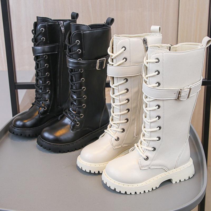 Child Girls Boot Korean Edition British Style Girl Tall Boot Child Girl Shoe Princess Cute Boots