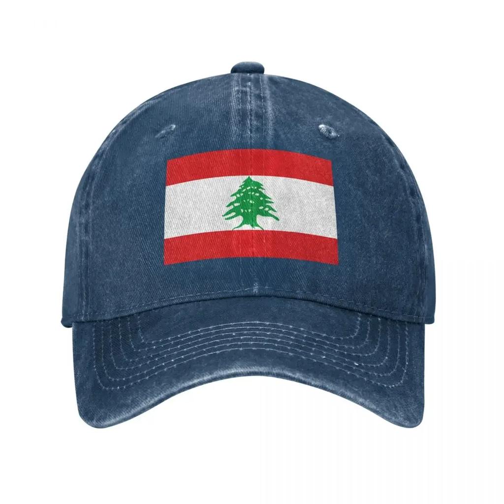 Flag Of Lebanon Unisex Women Baseball Cap Distressed Denim Caps Hat Vintage Outdoor Activities Adjustable Snapback Cap
