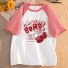 2026 Fashion Cherry T Shirts 90s Kids Children's T-shirt Short Sleeve Girls Summer Spring Casual Top Tee