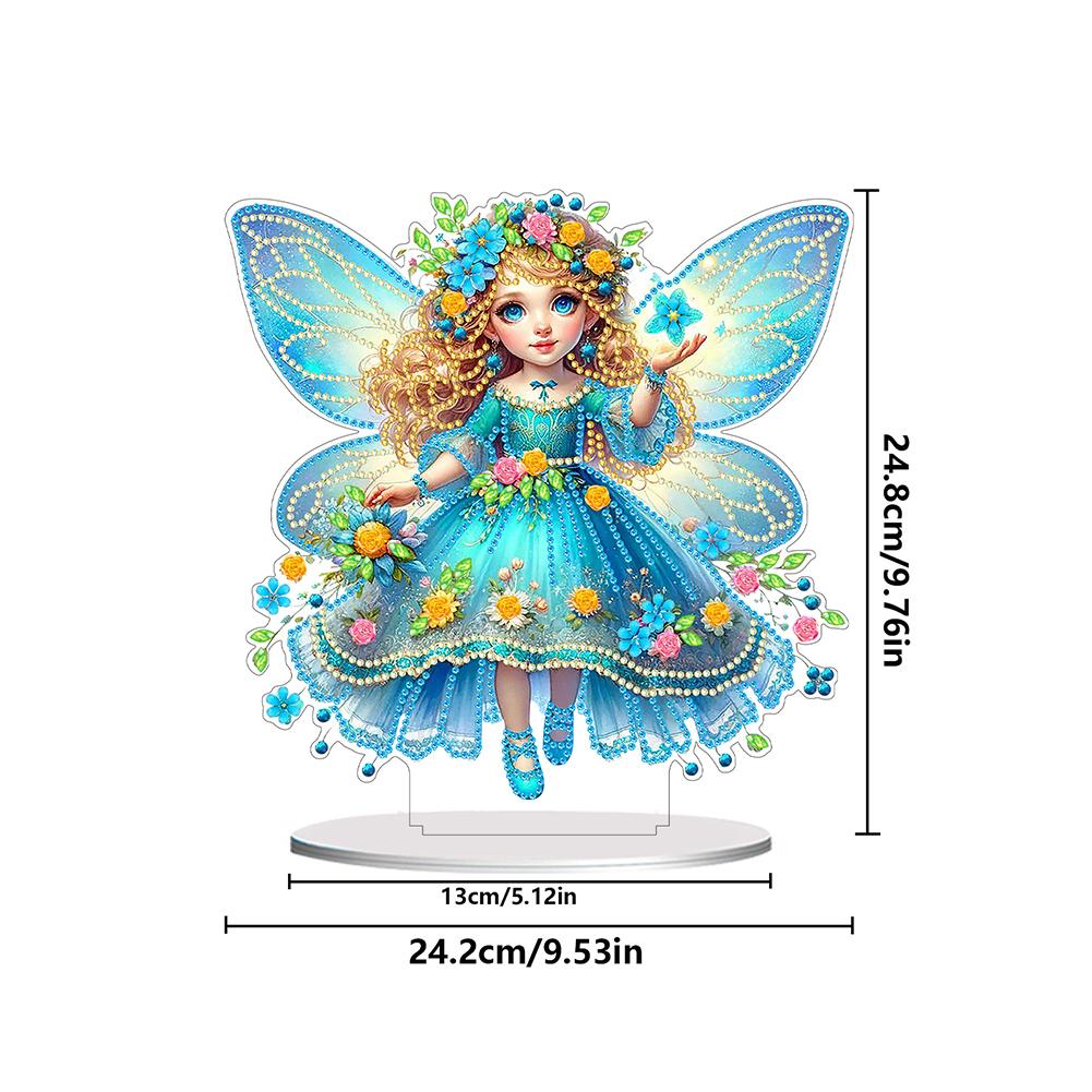 Cross Fairy Special Shaped Diamond Painting Tabletop Ornaments Kit Table Top Diamond Painting Ornament Kits for Adults Beginner