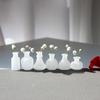 1:12 Dollhouse Miniature Glass Bottle Storage Jar Mini Geometric Shape Bottle Sealed Storage Bottle With Lid Vase Model Toys