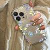 Coque de téléphone avec impression de fleurs pastel cristallines pour iPhone 17 17E 16 Pro Max 15 14 13 12 11 17 Air 16E Plus Housse légère et fine