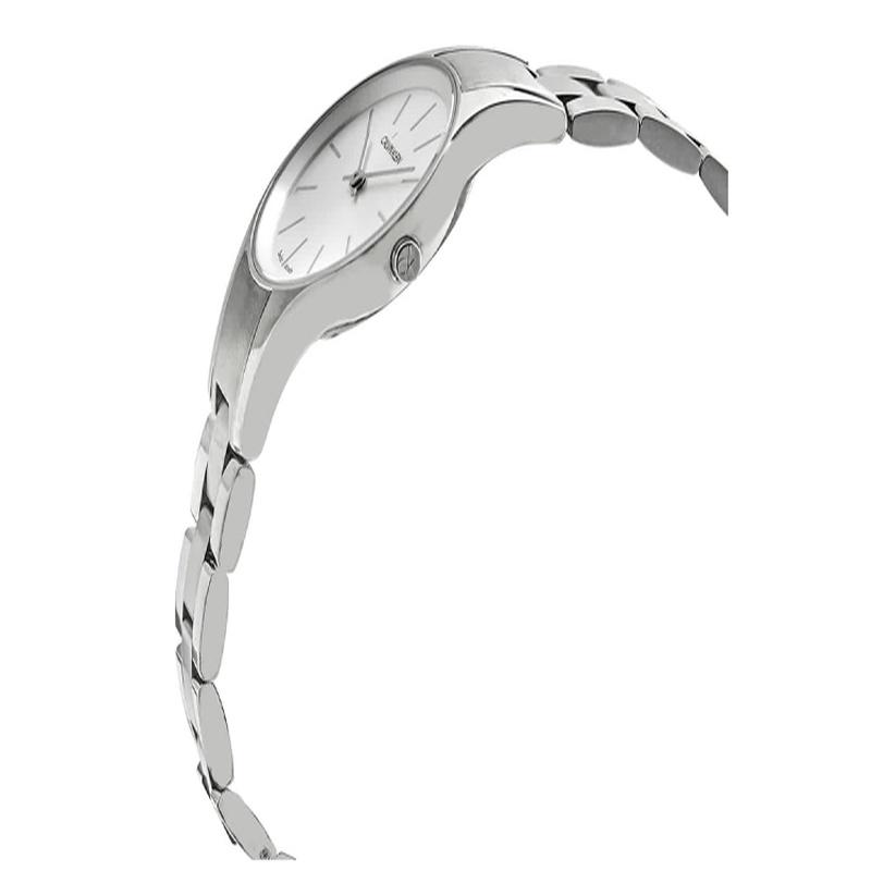 CALVIN KLEIN watch quartz movement stainless steel strap 28mm silver dial women's watch 30 meters waterproof K4323185