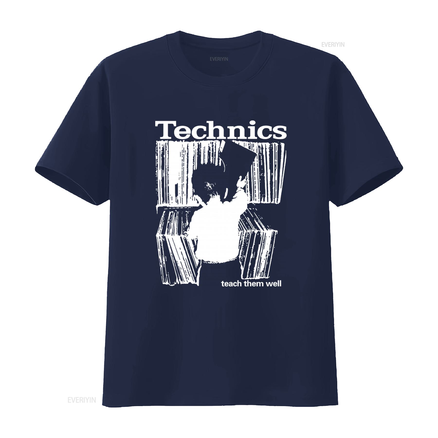 

Vintage Technics T Shirt Mens L Black Audio Hi Fi Turntables Hip Hop Dj Y2K 2000S Teach Them Well vintage Washed Comfortable L