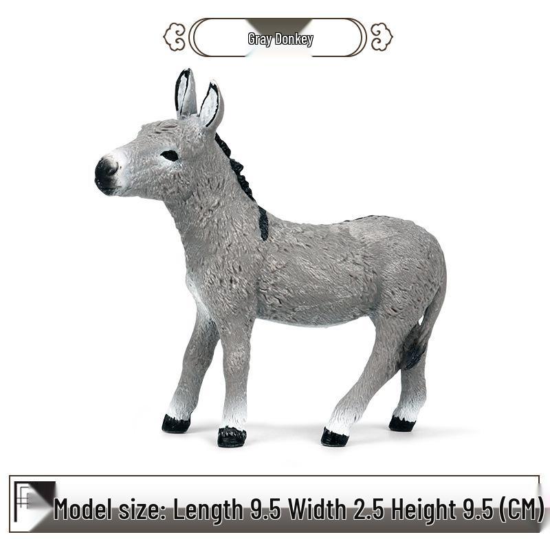 Children's Cognitive Animal Model Toy - Donkey Foal & Zebra Ornament