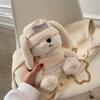 Autumn and Winter Cute Play Dead Long-eared Rabbit Blindfolded Rabbit Rex Rabbit Plush Rabbit Shoulder Messenger Bag