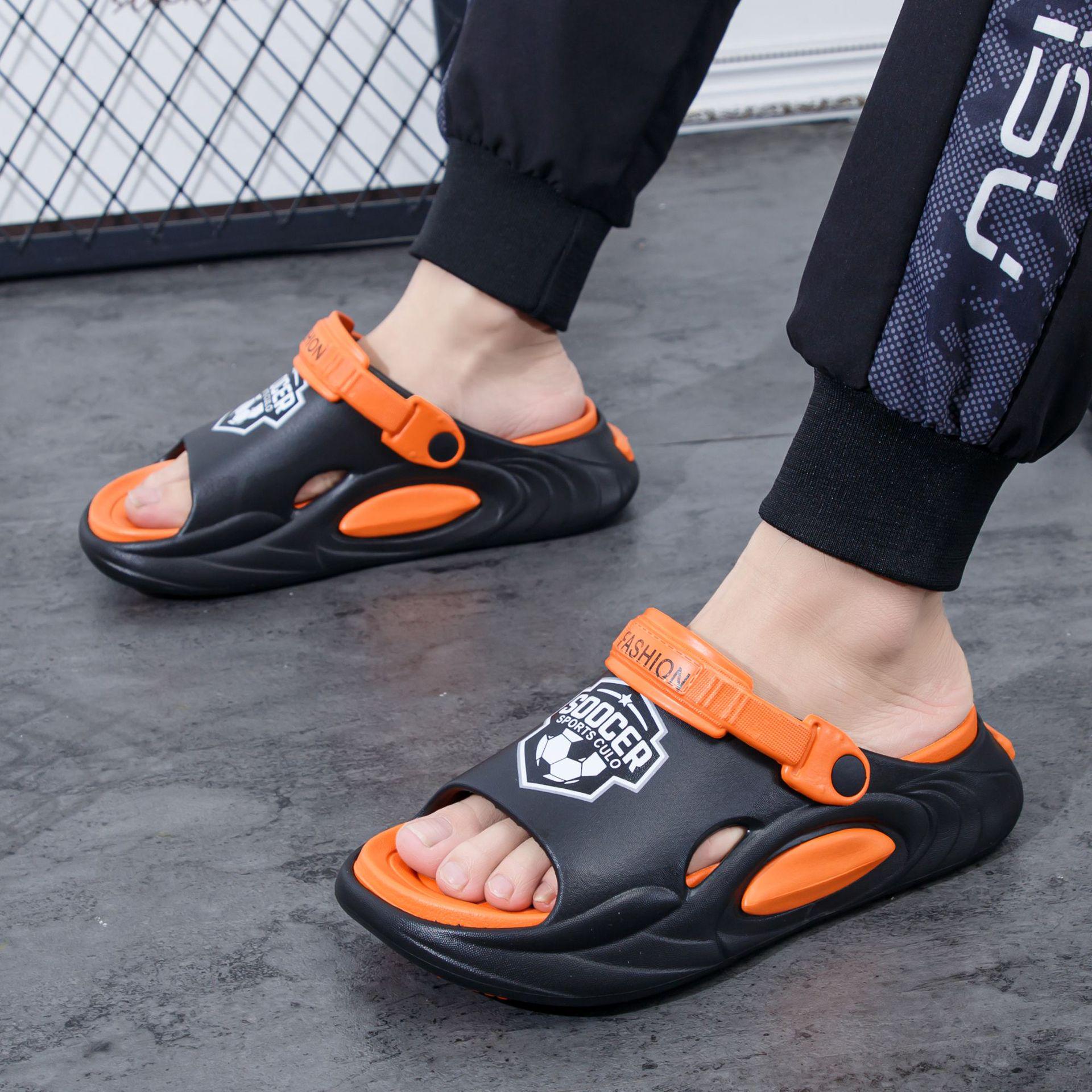 

Мужские модные летние сандалии из ЭВА высокого класса, нескользящие, дезодорирующие, на толстой подошве, пляжная обувь 42-43