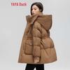 Yaya Women's Slim-Fit Detachable Hood Down Jacket