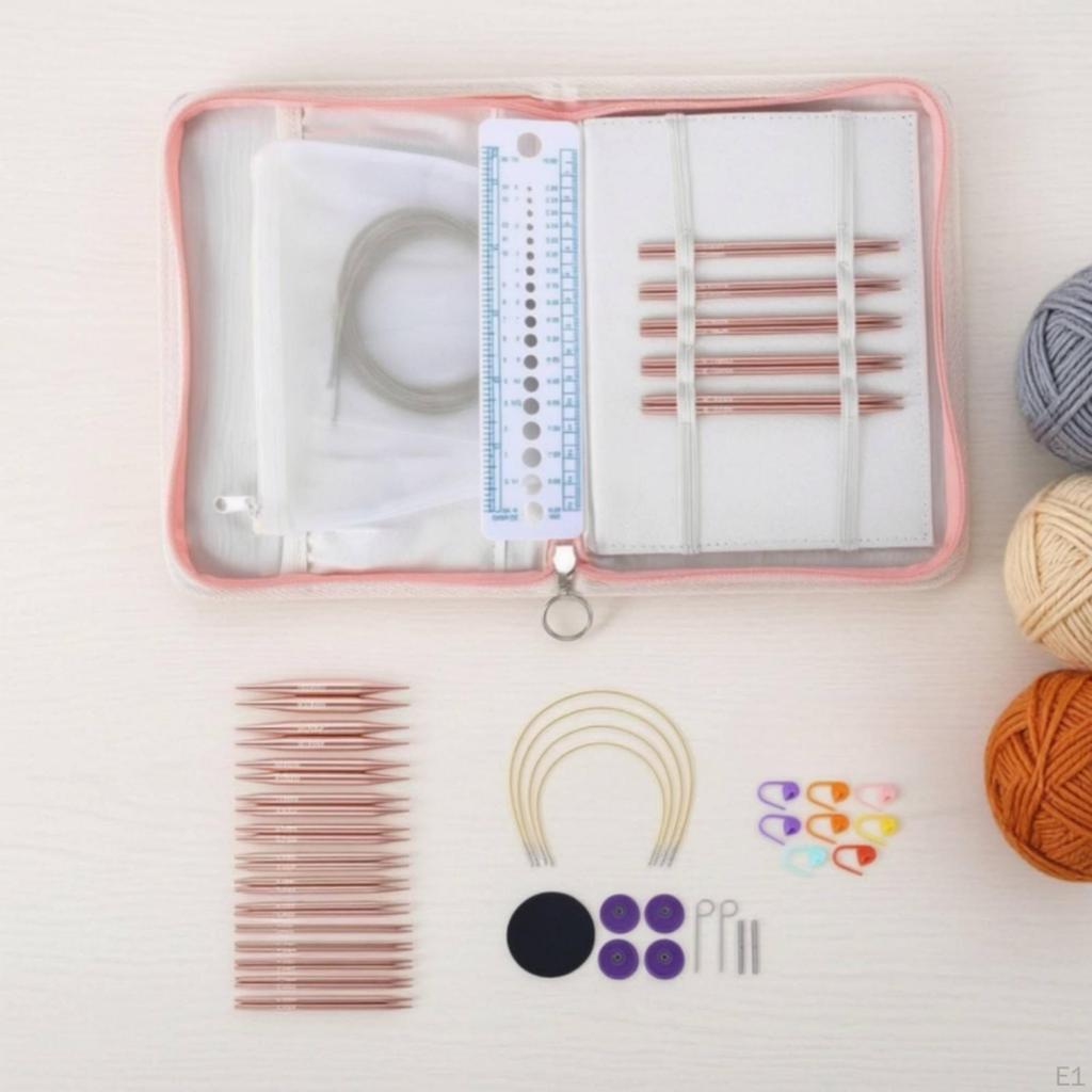 Interchangeable Circular Knitting Set Lightweight for Knitters, Makers