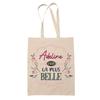 Tote Bag - PLANETEE - Adeline the Most Beautiful - Natural Jute - Printed In France - Sturdy Handles