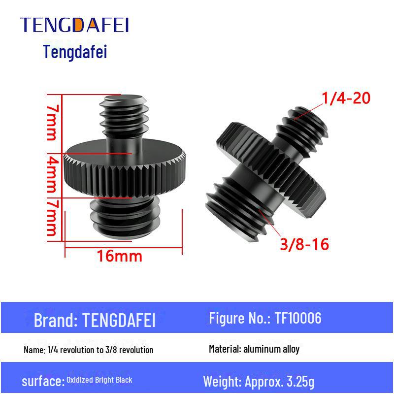 Adaptor cu șurub pentru trepied de cameră de la 1/4 la 3/8: Conversie M4, M5, M68, M10 pentru suport Hot Shoe sau stativ de lumină