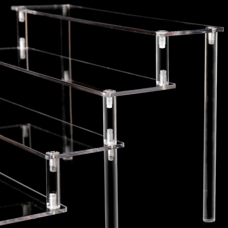 1 Ensemble d'Étagères de Rangement Boîtes Aveugles Trapézoïdales 20 cm 1-4 Couches Présentoir Acrylique Pour Cupcake Parfum Poupée Présentoir Durable