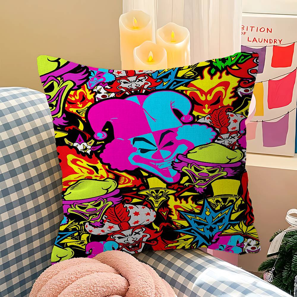 ICP Insane Clown Stitch Lucky Dragon Pillow Cover Sofa Cushion Cover Home Room Decoration Children Gift