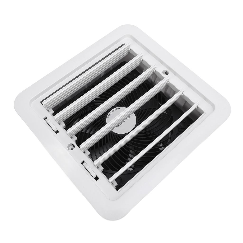RV Side Vent Fan 12V 5W Manual Adjustment Side Ventilation Exhaust Fan for Campervan Trailer Boat Yacht White