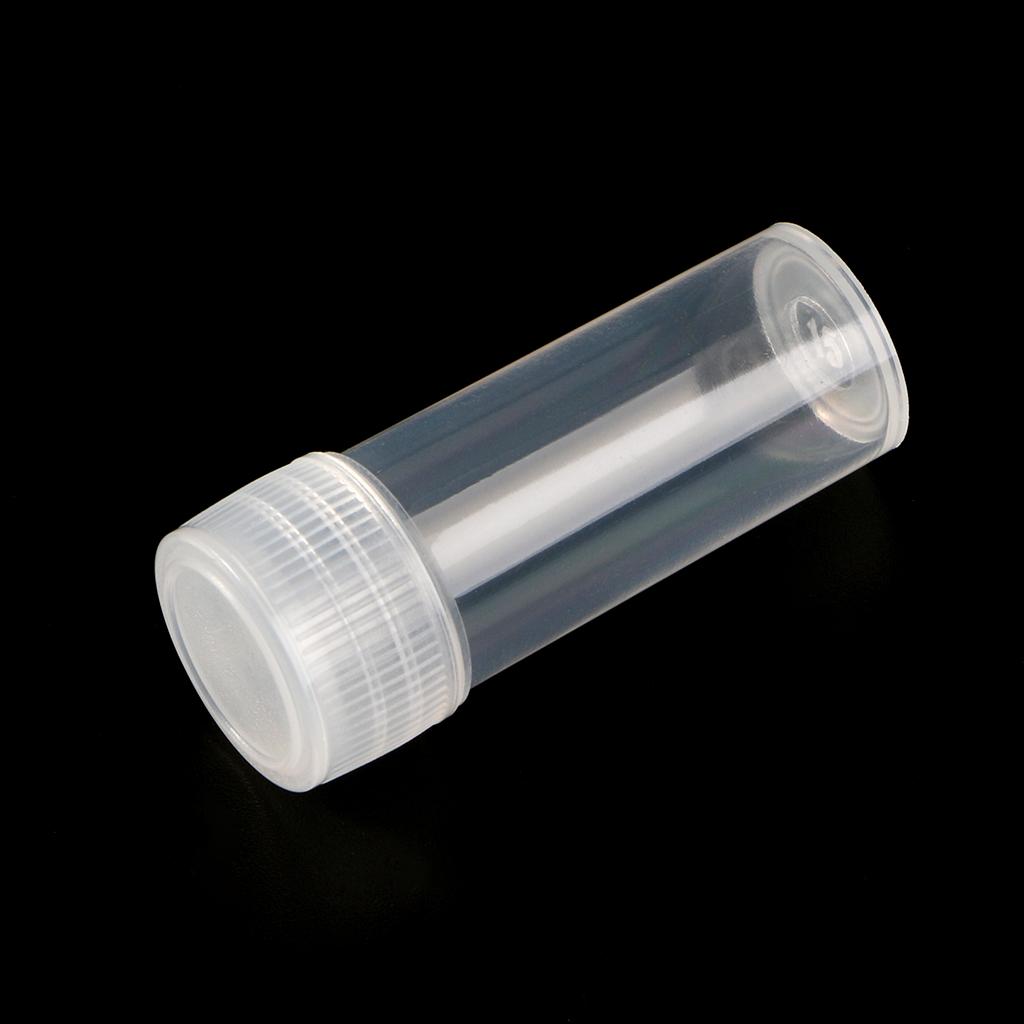 20 Pcs Practical Empty Plastic Bottles with Lids 5ml Small Vials Sample Container for Office School Chemistry Supplies