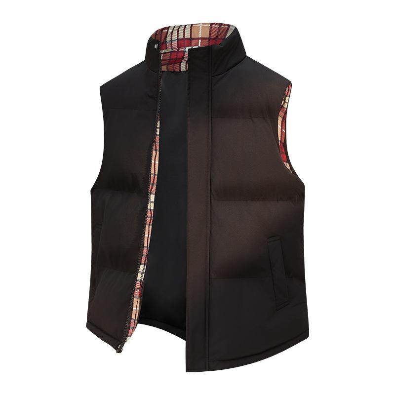 

Мужское пальто, осенне-зимний толстый топ со стоячим воротником, теплое пальто, безрукавная майка для занятий спортом на открытом воздухе XXXXXL