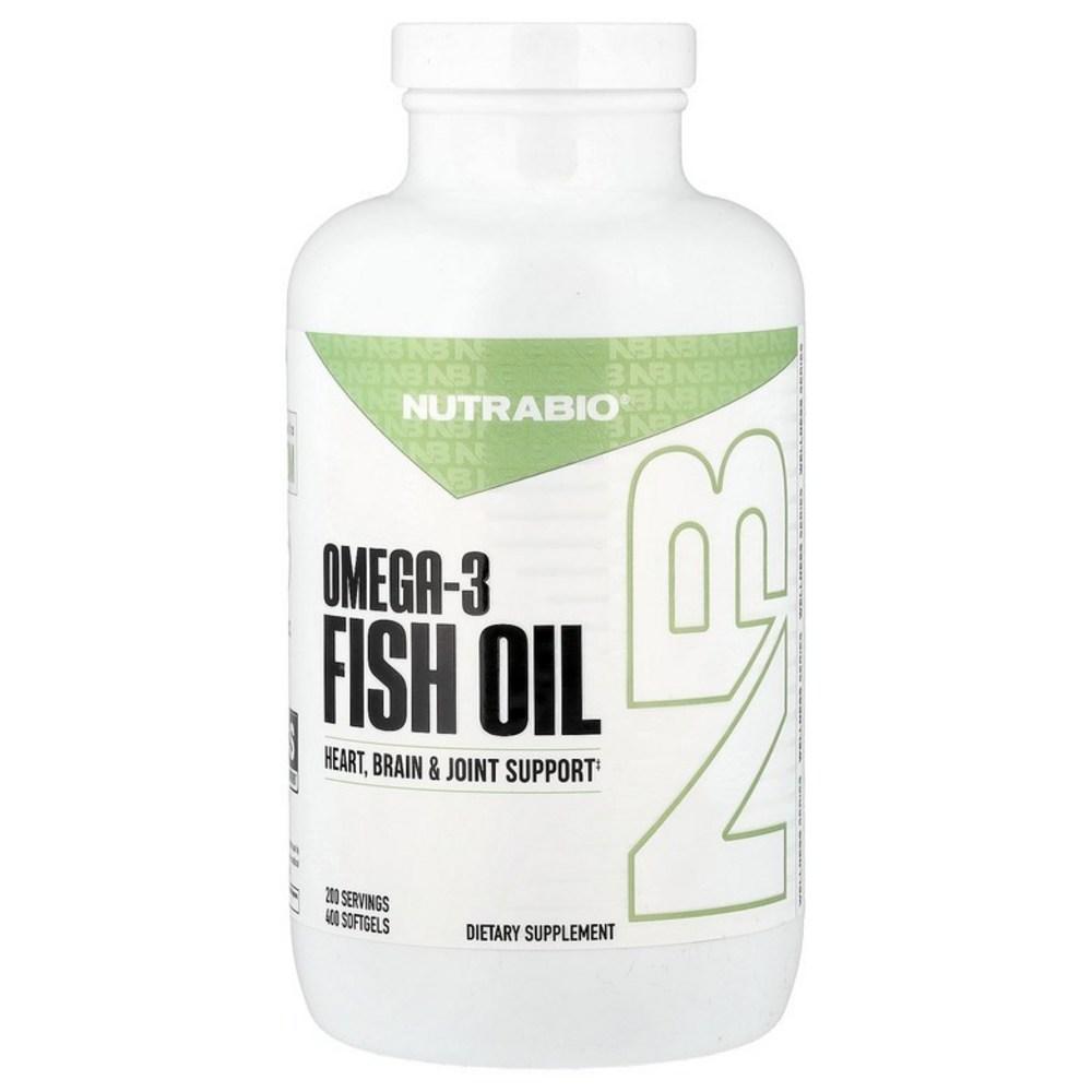 NutraBio Omega-3 Fish Oil Softgels