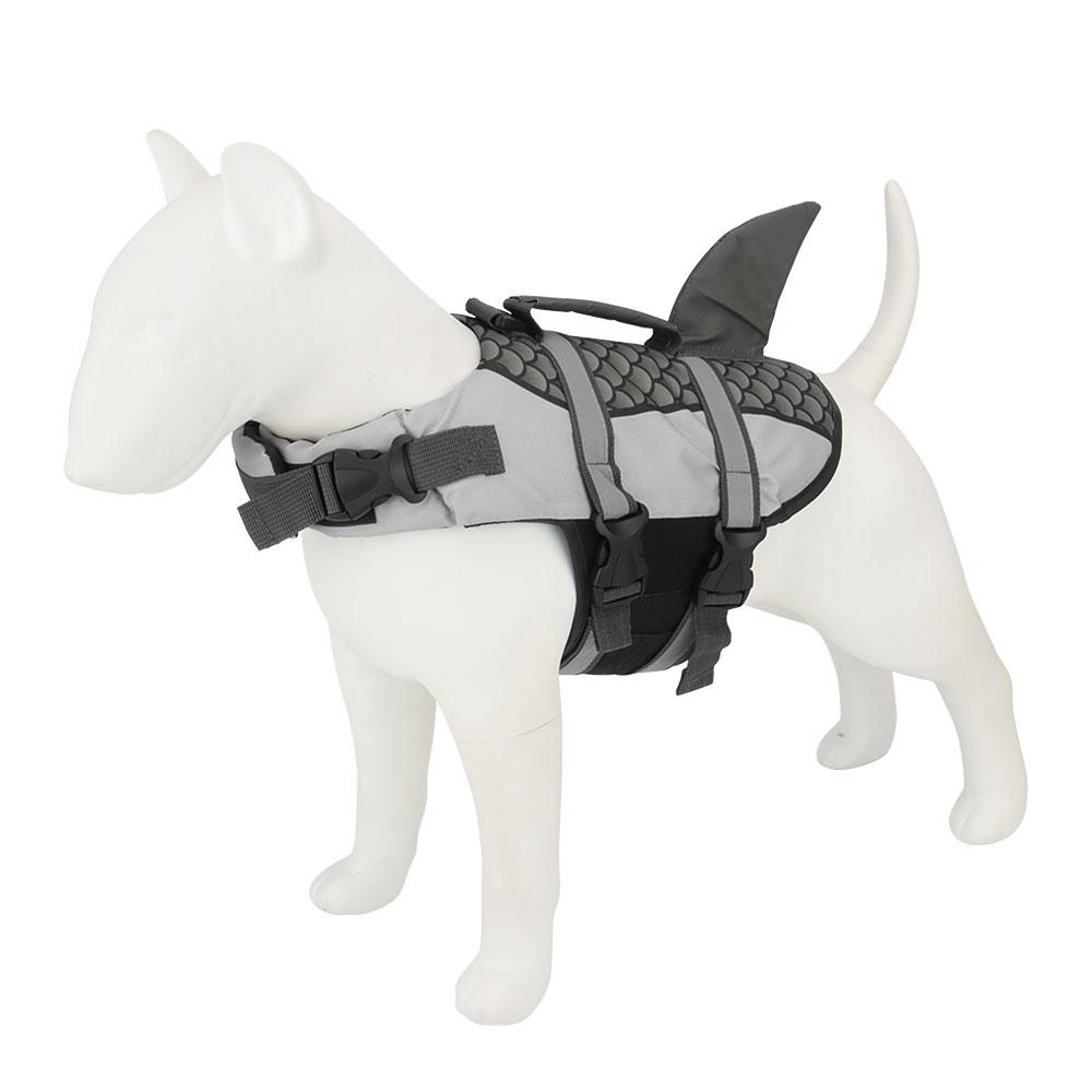

Scales Shark Swim Dog Clothes Pet Life Jacket Vest Harness Pet Swimming Summer Swimwear XS серый