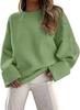 Knitted Autumn and Winter European and American Versatile Street Style Round Neck Pullover Loose Women's European Certification