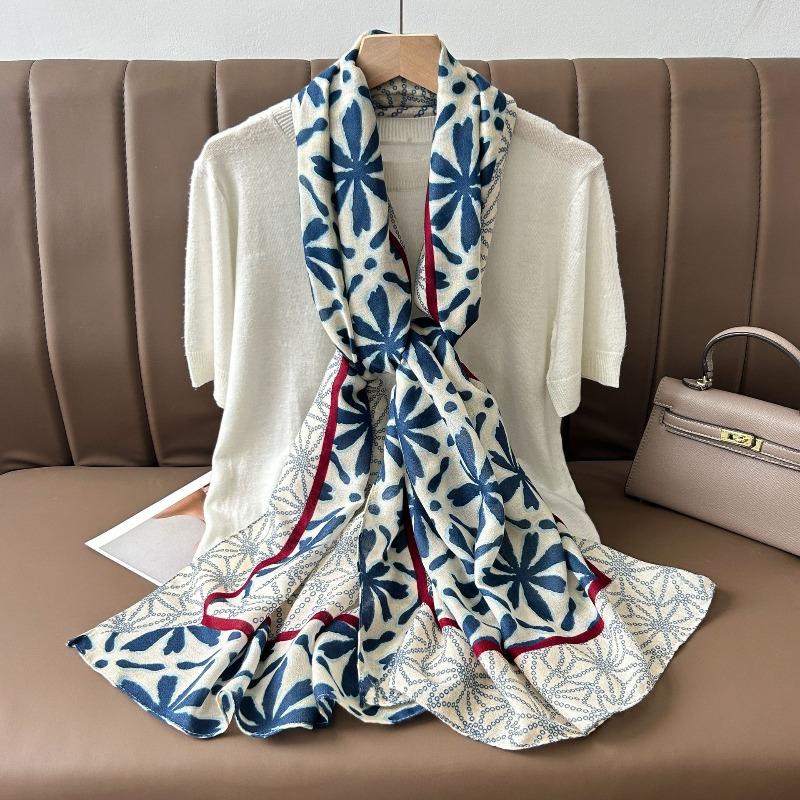 New cotton and linen scarf women's autumn and winter fashion shawl travel sunscreen scarf