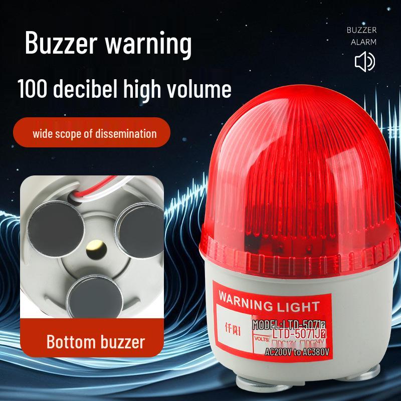 Magnetic LED Strobe Warning Light LTD-5071J, 12V/24V/220V Alarm with Strong Magnet
