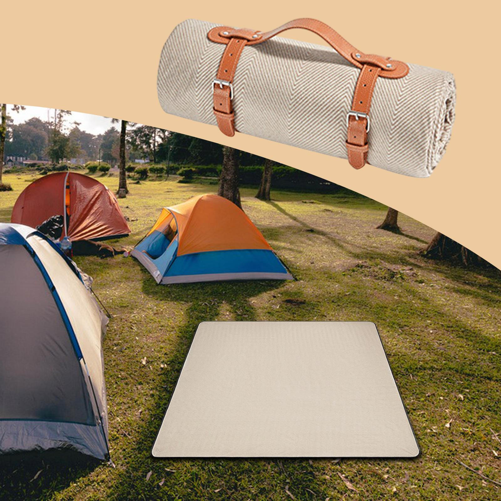 

Уличное одеяло для пикников и кемпинга с ручкой для переноски летних мероприятий коричневый