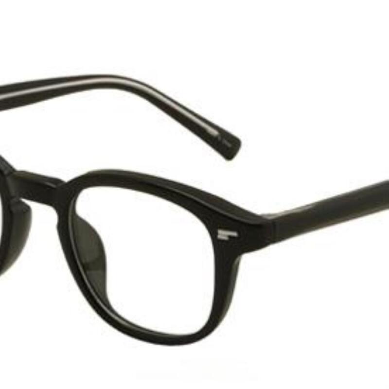 Men s and Women s Classic Basic Black Horn-Rimmed Glasses Frames G1248_Black