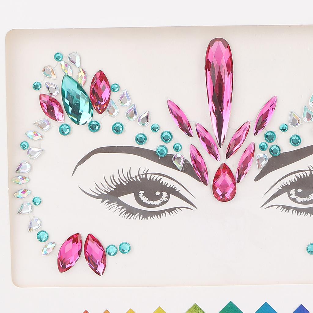 DIY Makeup Face Jewels Glitter Shiny Temporary Face Rhinestones Stickers Decorations