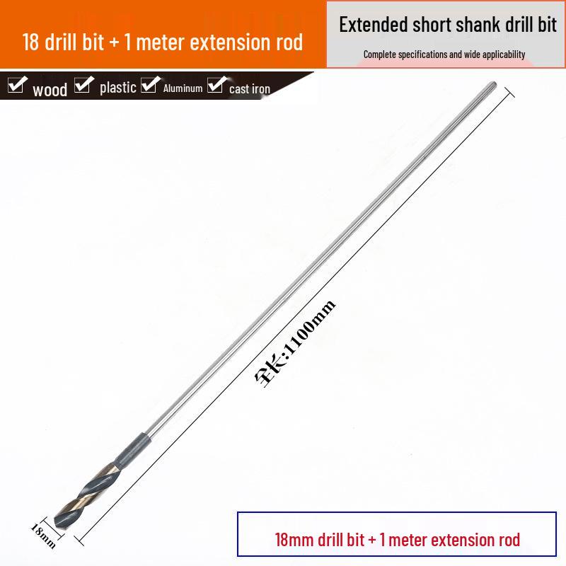 1-Meter Extra Long Twist Drill Bit with Small Shank for Deep Hole Woodworking and Tree Drilling