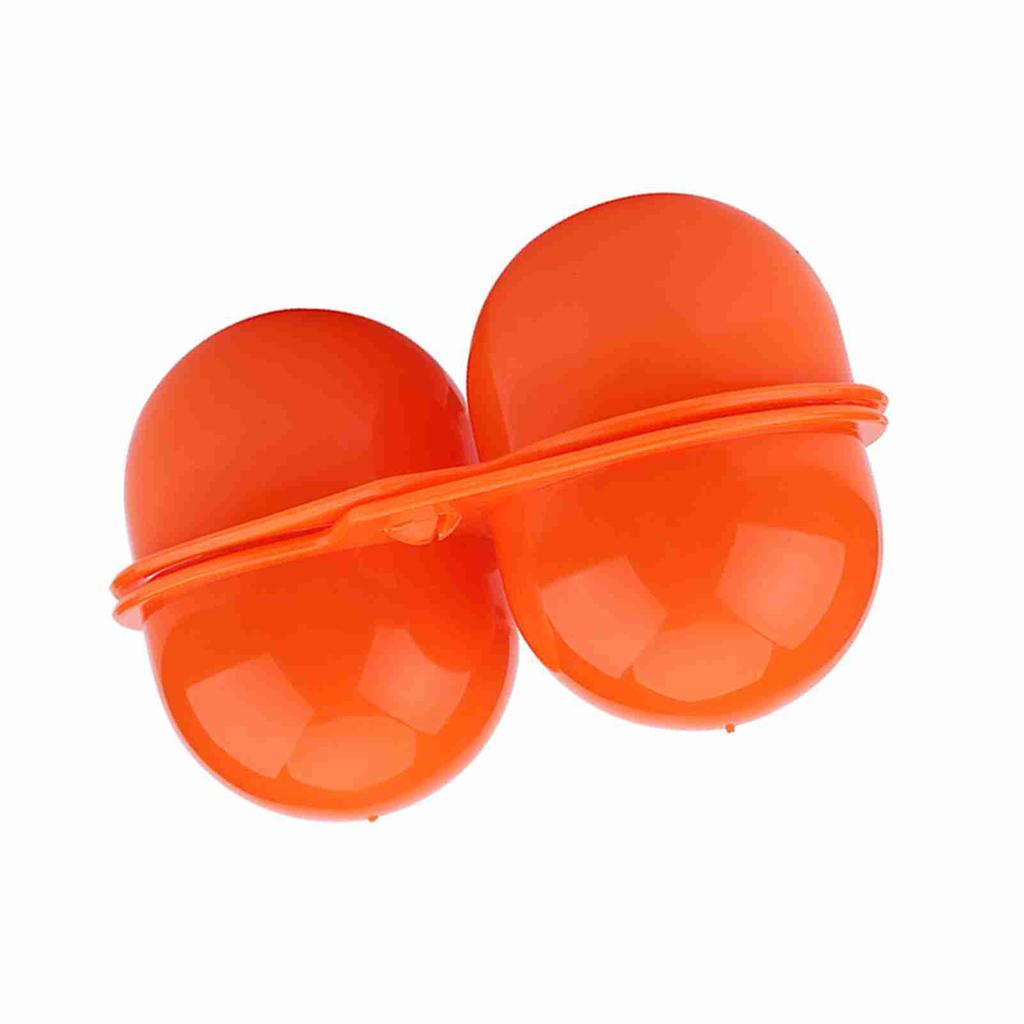 Plástico 2 piezas Portahuevos Caja de almacenamiento contenedor Para uso de picnic al aire libre Camping(naranja)