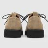 Big head derby shoes men's platform heightening shoes American retro low-top shoes beige, khaki