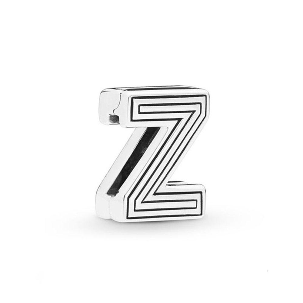 European New Plated Copper 26 Letter Thin Clip Charm Bead Fit Original Bracelet Jewelry For Gift