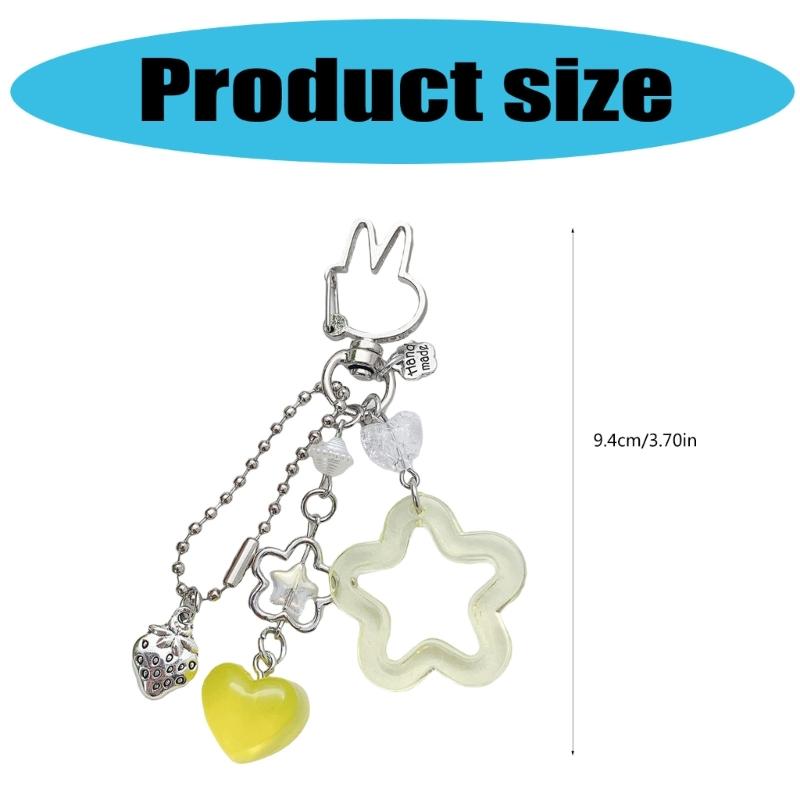 Chic Miniature Star Keychain Ornament Sturdy Alloy Keyring Accessory Perfect For Adding Style To Accessories