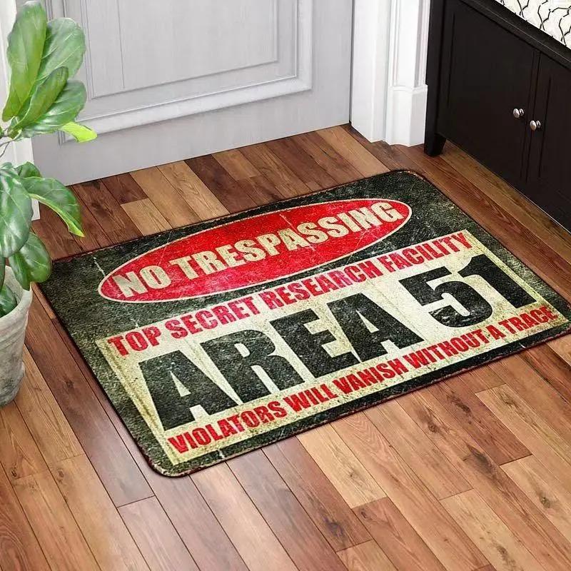 American Halloween Decorative Doormat Anti-Slip Foot Mat Home Bathroom Toilet Floor Mat for Entrance Hall Home Decoration