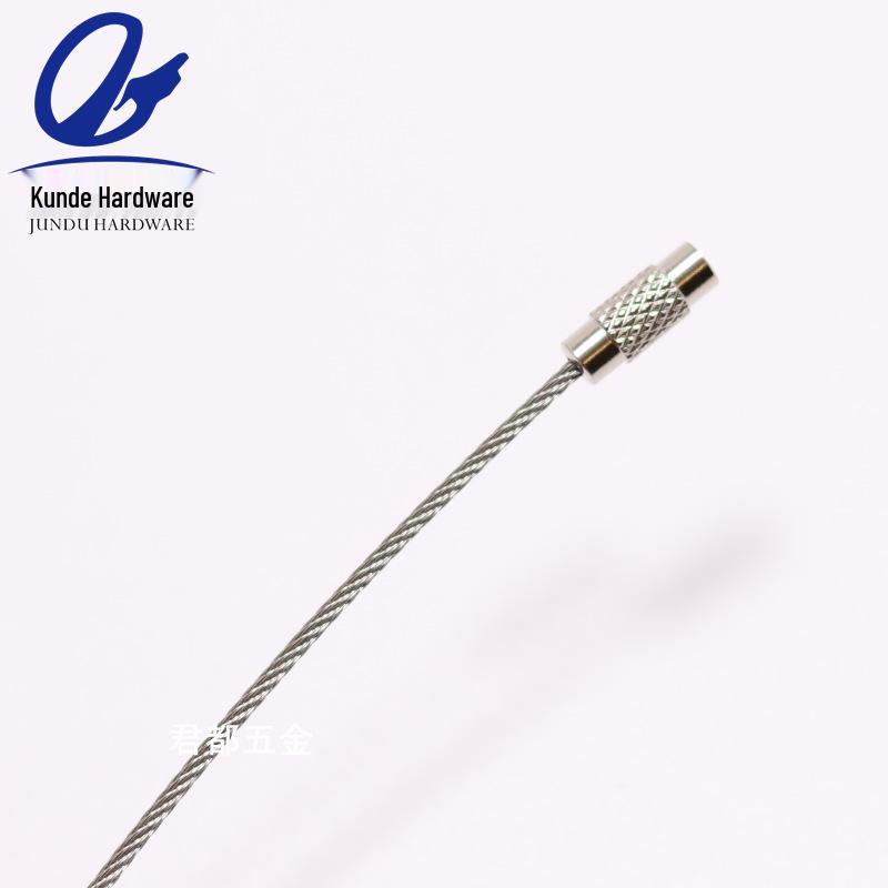 Stainless Steel Wire Rope Keyring Lock.