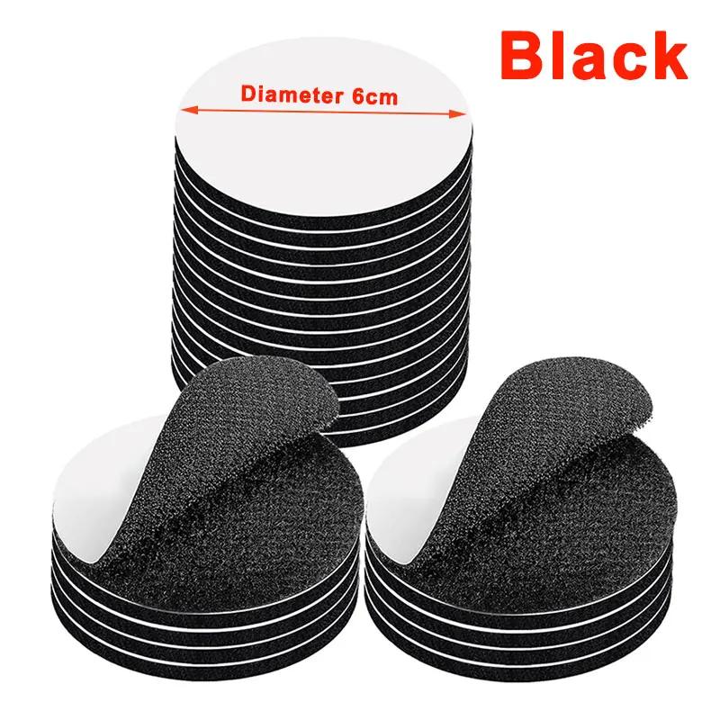 16/20/30/50mm Hook and Loop Strips Strong Back Adhesive Fastener Mounting Tape Sticky Dot for Carpet Anti Slip Pad Fixed 5-30Set