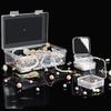 Transparent Plastic Storage Set Box Packaging Box Female Jewelry Portable Handheld DIY Handmade Material Desktop Storage Set Box