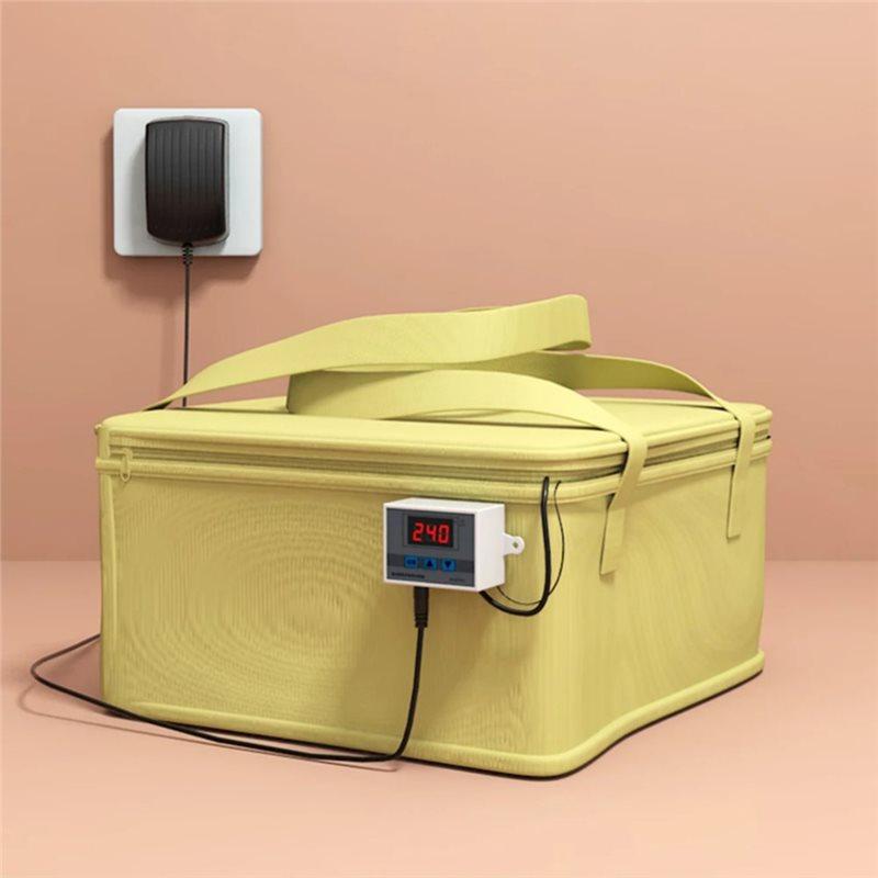 ABWR-Bread Proofer Foldable Fermentation Box-US Plug-50-110 Celsius Dough Proofing Box With Heating Pad Temperature Control