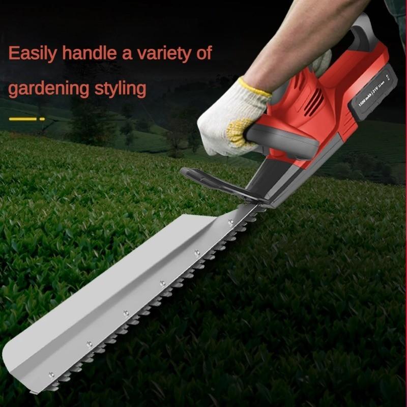 Household Rechargeable Handheld Grass Trimmer Garden Pruning Power Tool Blue/Red Portable Brushless Electric Hedge Trimmer