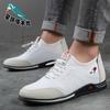 2025 autumn new men's sports and leisure leather shoes Korean version of youth tide shoes low-top leather shoes