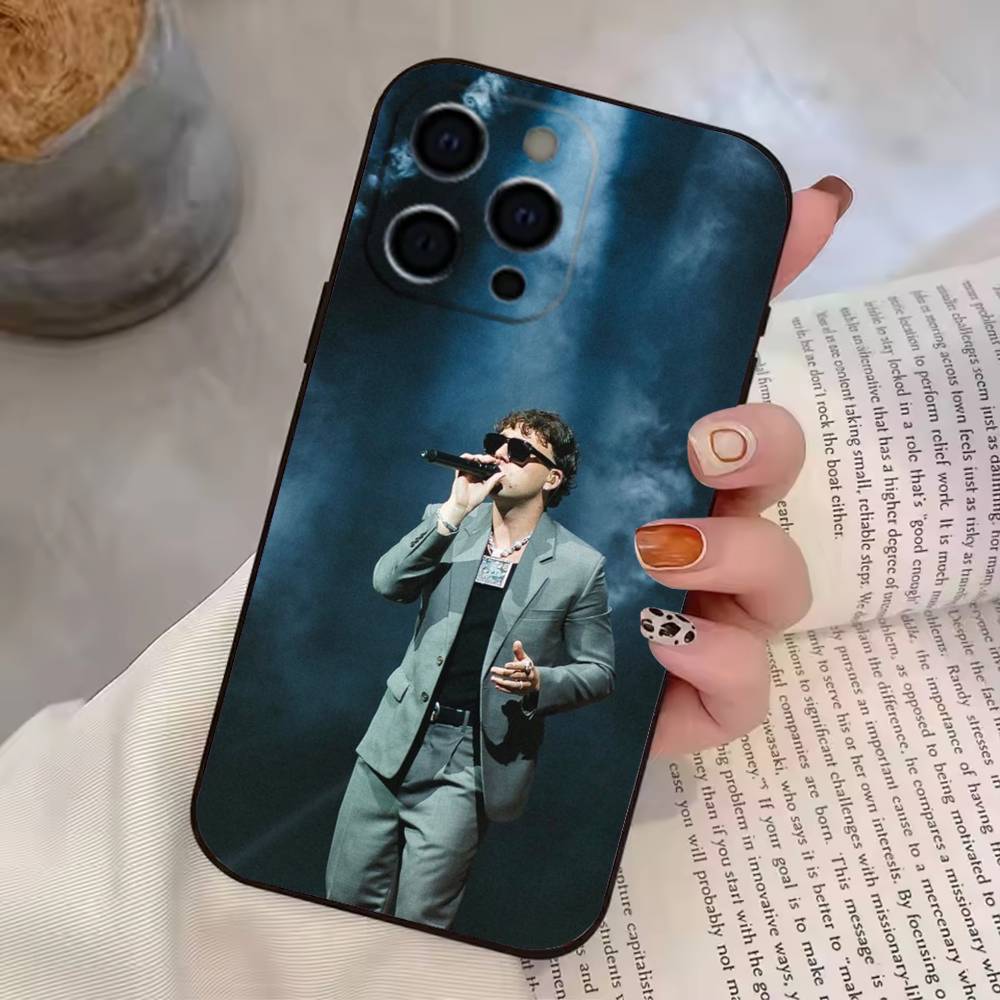 R-Rapper Q-Quevedo Handyhülle Für iPhone 17, 16,15,14,13,12,11 Plus,Pro Max, Andere Weiche Schwarze Hülle