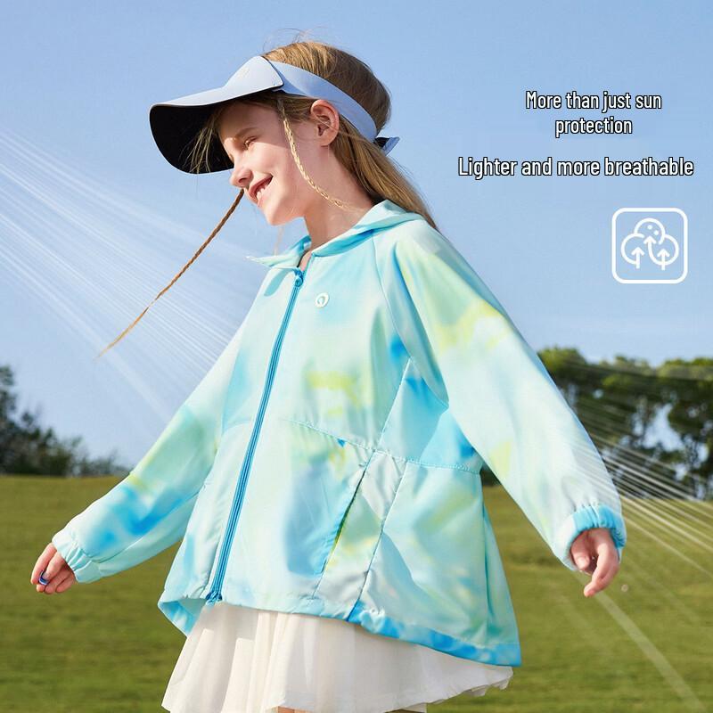 ASK JUNIOR Girls' Color Block Thin Sun Protection Jacket