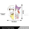 Cartoon Cute Car Stickers: Kuromi, Pochacco & Cinnamoroll Scratch Cover for Electric Motorcycles