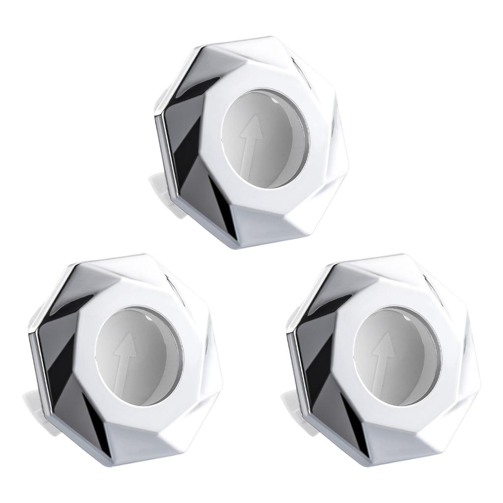 Set of 3 Sturdy ABS Materials Sink Overflows Covers for Home And Hotel Bathrooms Elegant Color Quick Installation